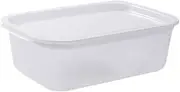 [Xiao Hua] 4-Piece Transparent Fresh-Keeping Storage Box, Kitchen Refrigerator Storage Sealed Container, Fruit and Vegetable Food Sorting and Storage Box, Medium Size 16 * 11 * 4.8cm
