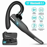 Trucker Wireless Bluetooth 51 Earpiece Headset Dual Mic Earbud Noise Cancelling