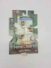 Minecraft 15th Anniversary BEES Honey Bottle & Poppy Flower 2" Figure 2024 NEW
