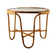 Maine & Crawford Alexas 60cm Coffee Table w/ Glass Top - Natural