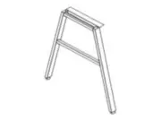 HON Mod HLPLLEG30A Worksurface A-Leg (lplleg30ablk)