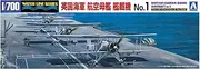 Aoshima Bunka Kyozai 1/700 Water Line Series No. 568 British Navy Aircraft Carrier Aircraft No. 1 Plastic Model