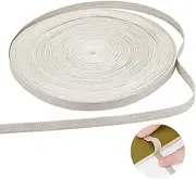 BENECREAT 10.94 Yards (10 m) Linen Binding Tape, 10 mm Wide, Light Grey Bookbinding Repair Tape, Archive Tape, Fabric Accessories for Bookbinding, Book Art, Sewing, DIY Crafts