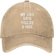 [Ositerpz] My Dog Said You're A Hoe Hat Women Funny Baseball Caps Funny Birthday Gifts for Women