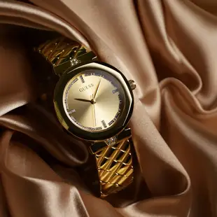 GUESS 手錶 | 水鑽x金色 特殊造型錶帶 GW0613L2