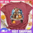 Autumn scarecrow t shirt-Wine Red-M