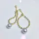 DIY配件 S925純銀時尚隔珠分色調節指圈 珍珠戒指空托 半成品戒托