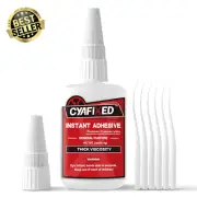 Super Glue Liquid, Instant Clear Cyanoacrylate Thick Viscosity Adhesive, 2oz