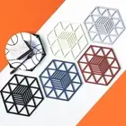 Hollow Hexagon Silicone Drink Holder Placemat Coaster Cup Pad Trivet Mats
