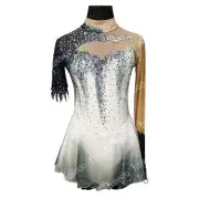 Patchwork Figure Skating Dress High Elasticity Competition Ice Skating Wear