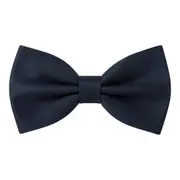 Men's Navy Blue Satin Bow Tie Solid Colour Pre Tied Bowtie Necktie Tuxedo Wedding Women