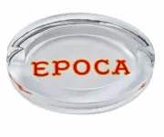 Nat Sherman Epoca Crystal Glass Ashtray - White - New