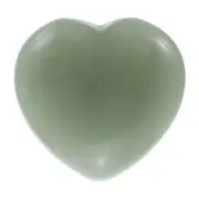 1.2 Inch Natural Heart Shaped Crystal Stone, Emerald Green