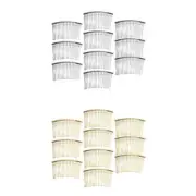 20 Pieces Teeth Metal Wire Hair Comb Wedding for Jewelry Making Silver+Gold For