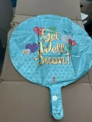 Anagram Get Well Soon Hearts Round Foil Balloon New!!!