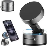 Multifunctional Vacuum Suction Phone Holder, Mobile Phone Vacuum Suction Cup Holder Foldable, Magnetic Suction Car Mount with Sliding Lock for Car/Gym/Mirror/Smooth Surface