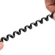 6.5FT Black Telephone Handset Phone Extension Cord Curly Coil Line Cable'UU