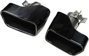 Car Exhaust Tips Compatible For BMW F10 F11 F12 F13 535i 535d 640i 640d 550i 650i Square Tailpipe Muffler Tip Nozzle Exhaust System(Black A)