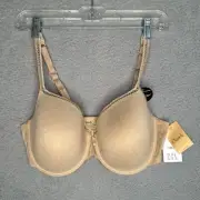 Chantelle Depuis 1876 Full Coverage Underwire Bra Beige Size 38DD 3581