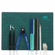 OPHIR DIY Hobby Tools Kit Gundam Model Building Tools Craft Set w Cutting Mat