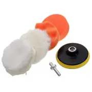6Pcs Drill Buffer Polishing Pads Kit, 4" Sponge Wool Polishing Waxing Buffing Ki