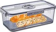 Airtight Bread Bins,Time Recording, Bread Storage Container | Airtight Loaf Bread Saver, Bread Holder Bin, Bread Storage Loaf Container For Freshness & Flavor Preservation