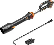 WORX 20V LEAFJET Cordless Leaf Blower with Power Share Brushless Motor - WG543E.5 with GutterPro Kit (4Ah Battery & 2A Charger Included)