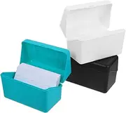 NUOBESTY Index Card Organizer Box 1 Set for Notecards Flashcards School Supplies Compact Design