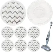 Moorstdel 8 Pack Steam Mop Pads Compatible for Shark Steam Mop, Reusable Microfiber Cleaning Pads for Kitchen/Bathroom/Hardwood Floors, High Absorbency & Scrubbing Power for Deep Cleaning