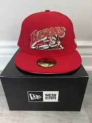 Buffalo Store Exclusive New Era Bisons Sliding Fitted 7 1/4 Hat Red BP Mesh 5950