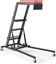Workshop Stool Mechanic's Seat Automotive Topside Creeper Adjustable Height 400 LBS Capacity 4 Swivel Caster Wheels for Auto Repair