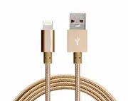 Astrotek 2m Male USB-A To 8 Pin Data Sync Charger Cable Cord For iPhone Gold