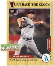 2020 Topps Now Turn Back the Clock Clayton Kershaw #168