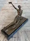 100% Solid Nude Bronze "The Bird in Hand" signed Gennarelli Hot Cast Masterpiece