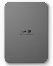 LaCie Secure USB-C 5TB Mobile External Hard Drive, Space Grey