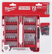 [Milwaukee] SHOCKWAVE Impact Duty Alloy Steel Screw Driver Drill Bit Set (72-Piece) 48-32-4497