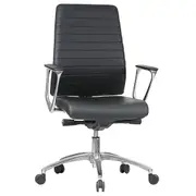 ENZO LOW BACK Executive Chair BLACK LEATHER
