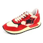 G2870 sneaker uomo ATLANTIC STARS DRACO off white/red suede/fabric shoe man