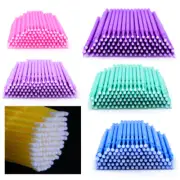 100x Dental Micro Brush Disposable Tooth Applicators Eyebrow tattoo Medium Fine