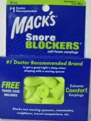 Mack's Snore Blockers - Extreme Comfort Soft Foam Earplugs Disposable 2 Package