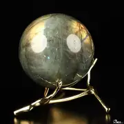 1.9" Labradorite Hand Carved Crystal Ball/Sphere, Crystal Healing