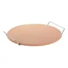 Avanti Pizza Stone with Rack 33cm Natural Kiln Fired Clay Smooth Versatile