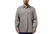 Hard Yakka Mens Open Front Cotton Drill Work Shirt Y07500 - Grey