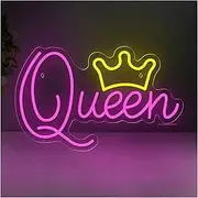 Hanging Art Neon Signs Family Queen LED Neon Sign Acrylic Mother's Day USB For Home Party Holiday Wall Decor Light 25cmx40cm
