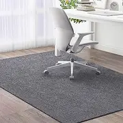 Zcctd Office Chair Mat 130x160cm Chair Mat with Non-Slip TPR Rubber Backing Protector Mat for Hardwood Tile Floor,Cuttable,Light Gray