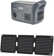 Solar Generator Kit: AC320 Power Station (320W, 307Wh) + 21W Foldable Solar Panel, Fast Charging for Camping, Road Trips & Outdoor Adventures