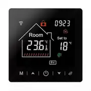 Smart Bluetooth and WiFi Thermostat for Room Temperature Control, Heating, and Underfloor Heating (JS) Black