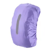 40-50L Waterproof Backpack Rain Cover with Vertical Strap M Purple
