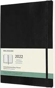 Moleskine 2022 Weekly Notebook Soft Cover Diary, Extra Large, Black