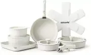 17 Piece Pots and Pans SetNonstick Detachable Handle CookwareInduction Kitc